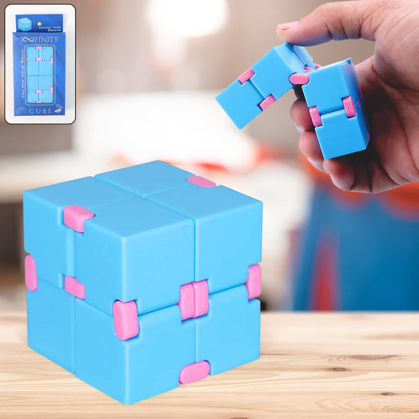 Blue & Pink Plastic Infinity Fidget 