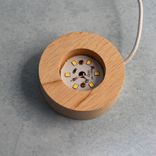 Crystal Ball Night Light Glass Ball Night Lamp with Wood Base