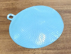 Sky Blue Silicone Dish Scrubber Sponge Mildew Free, Non Stick, Heat Resistant